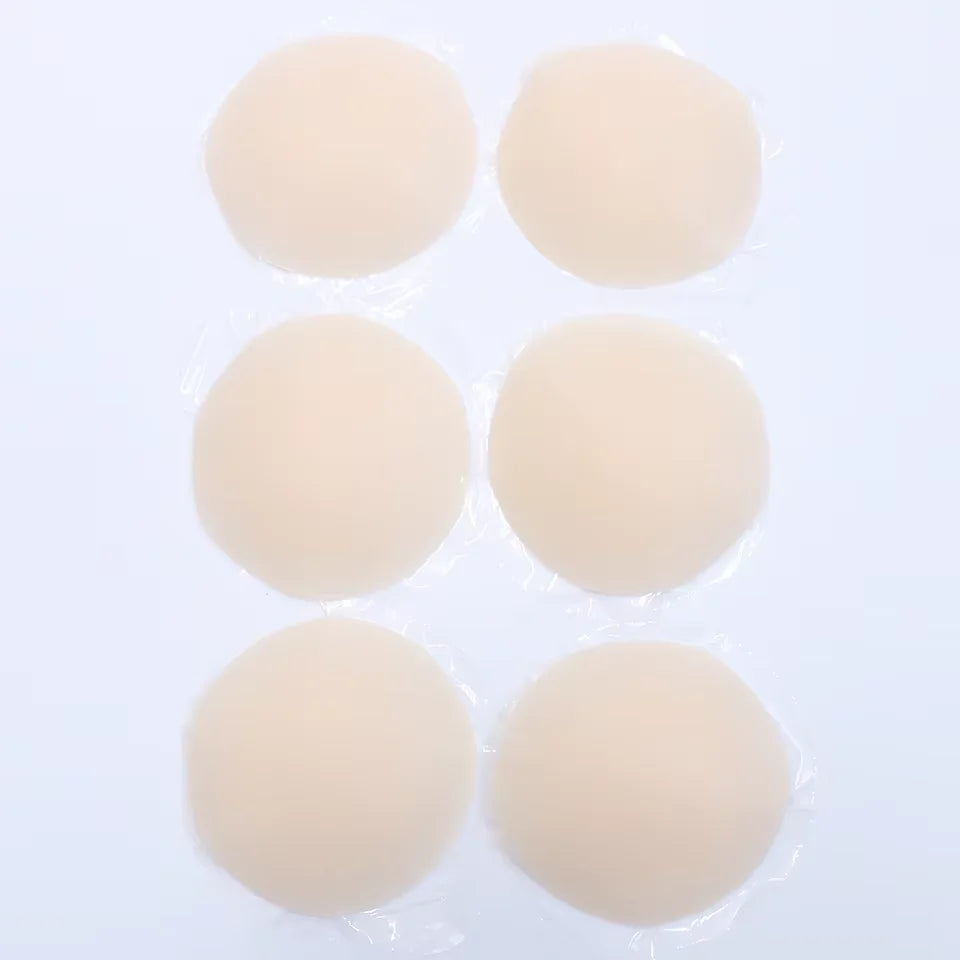 Nipple Cover Stickers Adhesive Tape Reusable Silicone Nip Pasties Full Coverage Sticky Breast Tape for Dress Bikini