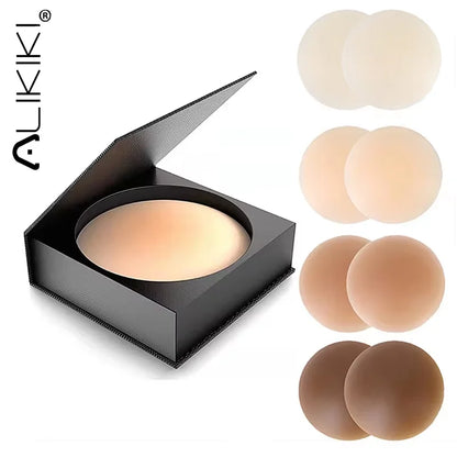 Nipple Cover Stickers Adhesive Tape Reusable Silicone Nip Pasties Full Coverage Sticky Breast Tape for Dress Bikini