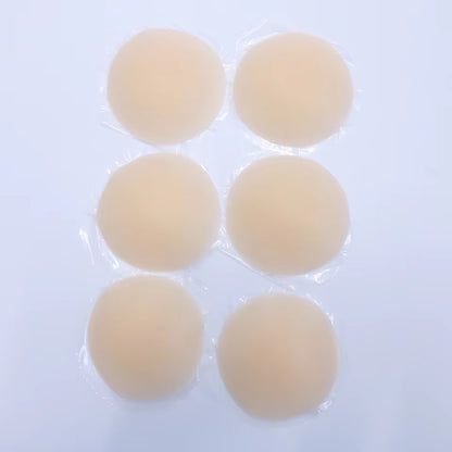 Nipple Cover Stickers Adhesive Tape Reusable Silicone Nip Pasties Full Coverage Sticky Breast Tape for Dress Bikini