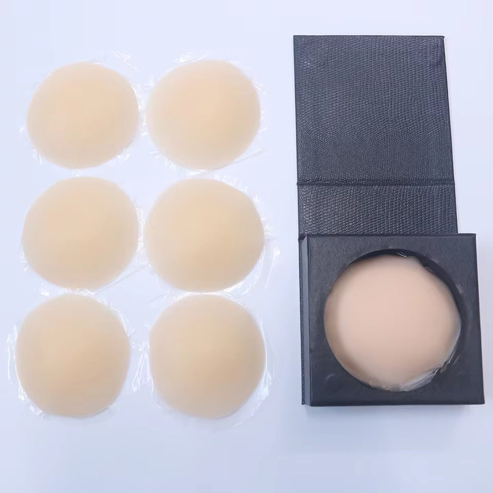 Nipple Cover Stickers Adhesive Tape Reusable Silicone Nip Pasties Full Coverage Sticky Breast Tape for Dress Bikini
