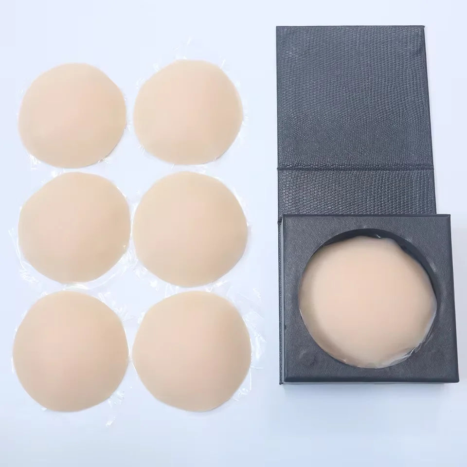 Nipple Cover Stickers Adhesive Tape Reusable Silicone Nip Pasties Full Coverage Sticky Breast Tape for Dress Bikini