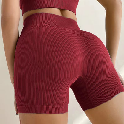 Seamless Ribbed Leggings for Fitness Women Sport Legging Push up Workout Striped Leggins Ladies High Waist Sexy Gym Legins Woman