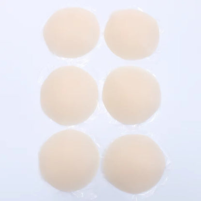 Nipple Cover Stickers Adhesive Tape Reusable Silicone Nip Pasties Full Coverage Sticky Breast Tape for Dress Bikini