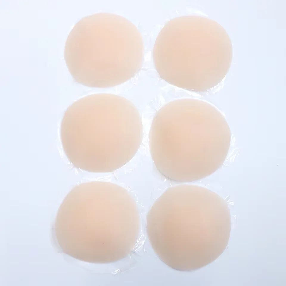 Nipple Cover Stickers Adhesive Tape Reusable Silicone Nip Pasties Full Coverage Sticky Breast Tape for Dress Bikini