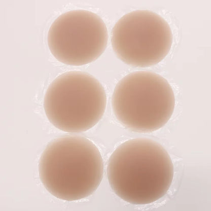 Nipple Cover Stickers Adhesive Tape Reusable Silicone Nip Pasties Full Coverage Sticky Breast Tape for Dress Bikini