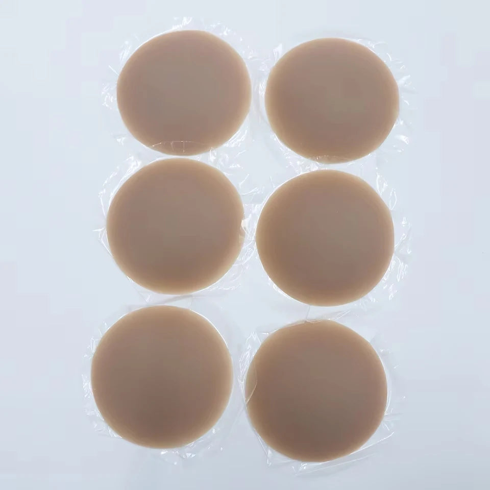 Nipple Cover Stickers Adhesive Tape Reusable Silicone Nip Pasties Full Coverage Sticky Breast Tape for Dress Bikini