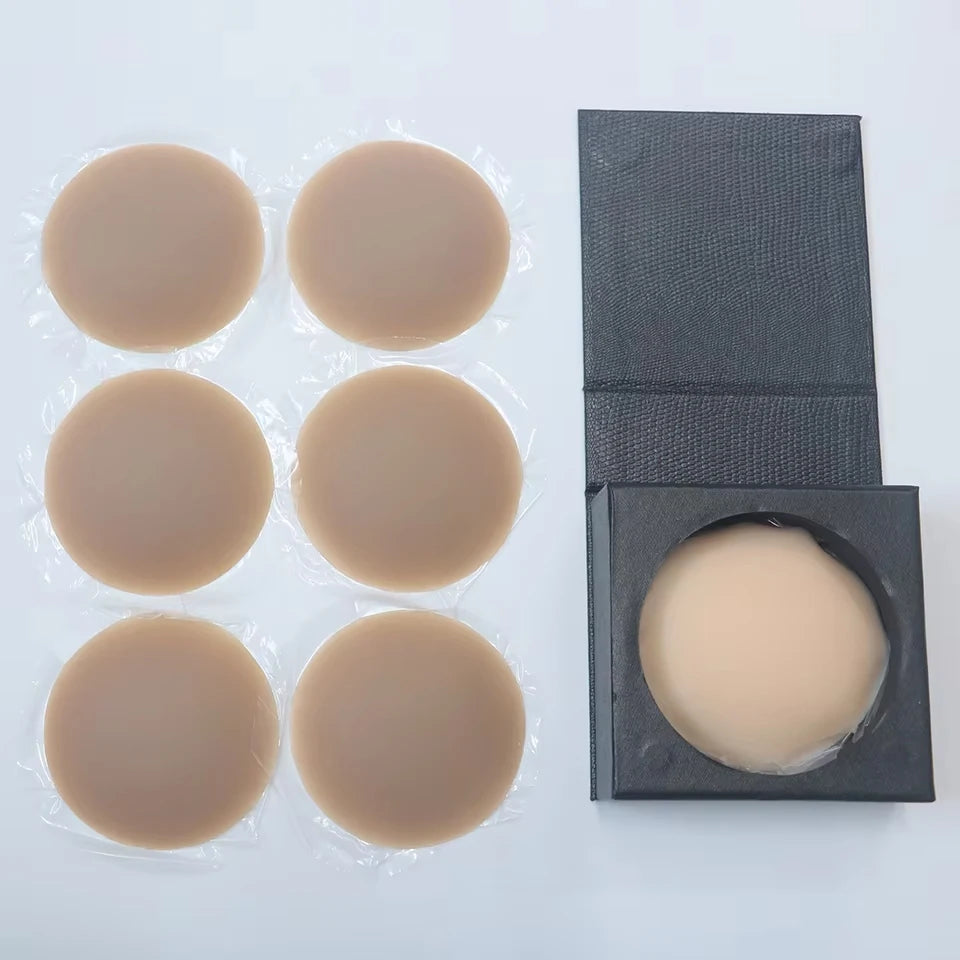 Nipple Cover Stickers Adhesive Tape Reusable Silicone Nip Pasties Full Coverage Sticky Breast Tape for Dress Bikini