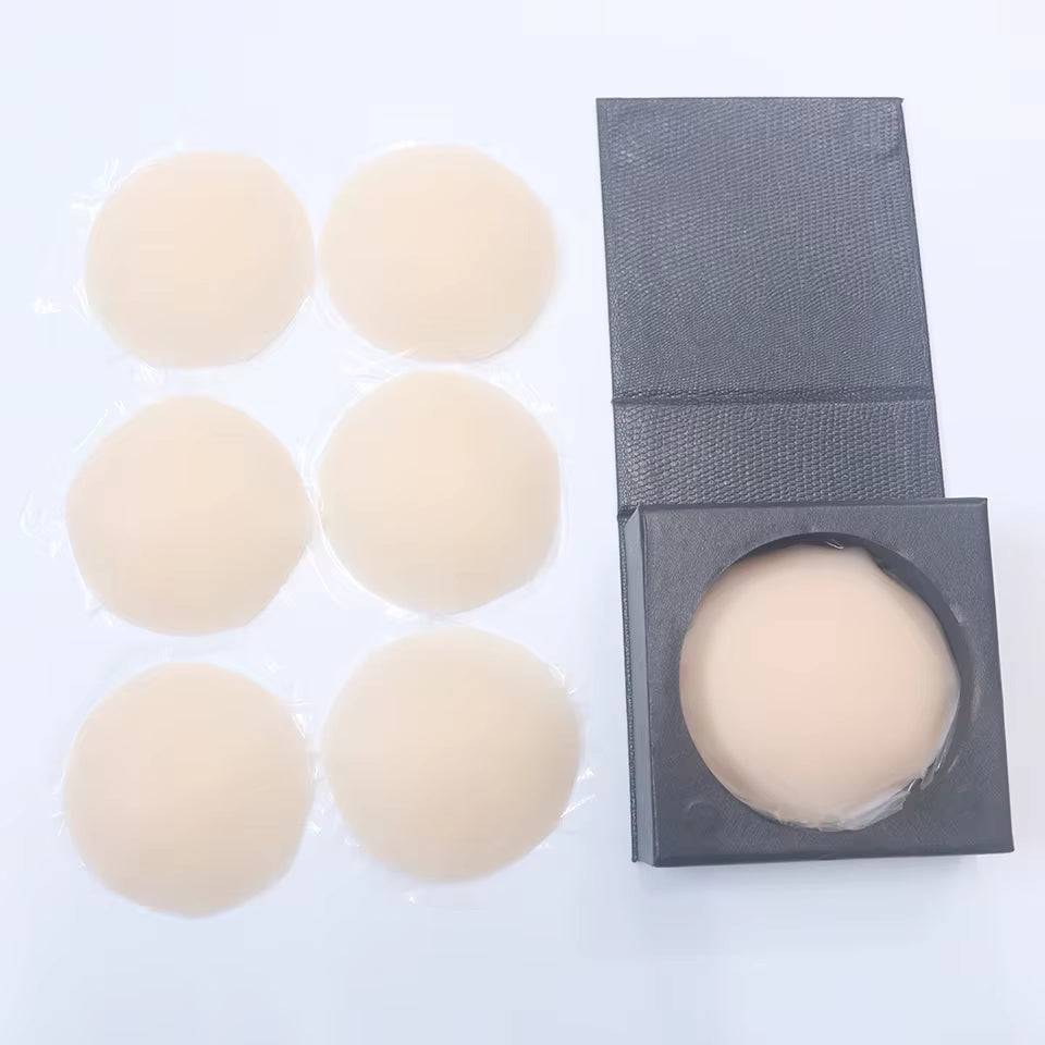 Nipple Cover Stickers Adhesive Tape Reusable Silicone Nip Pasties Full Coverage Sticky Breast Tape for Dress Bikini