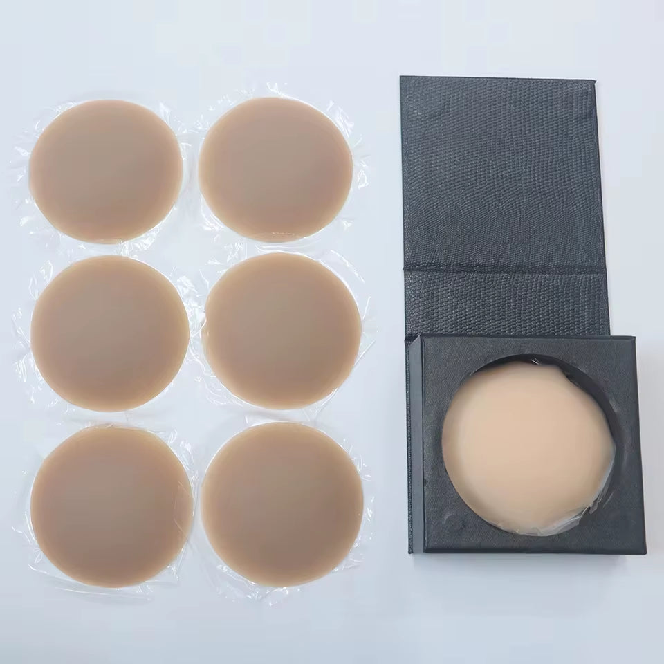 Nipple Cover Stickers Adhesive Tape Reusable Silicone Nip Pasties Full Coverage Sticky Breast Tape for Dress Bikini
