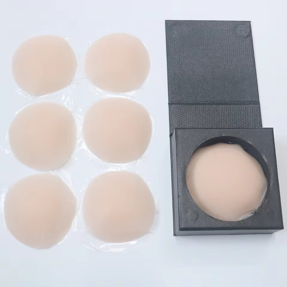 Nipple Cover Stickers Adhesive Tape Reusable Silicone Nip Pasties Full Coverage Sticky Breast Tape for Dress Bikini