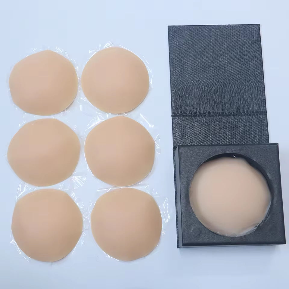 Nipple Cover Stickers Adhesive Tape Reusable Silicone Nip Pasties Full Coverage Sticky Breast Tape for Dress Bikini