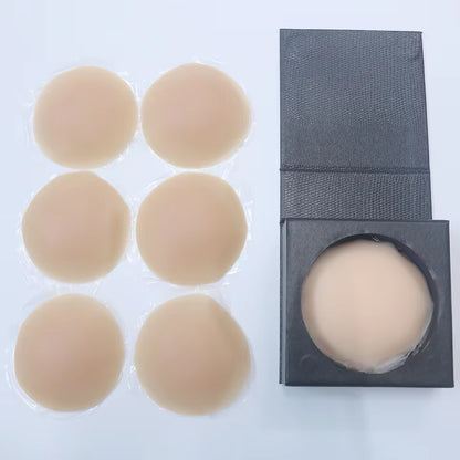 Nipple Cover Stickers Adhesive Tape Reusable Silicone Nip Pasties Full Coverage Sticky Breast Tape for Dress Bikini